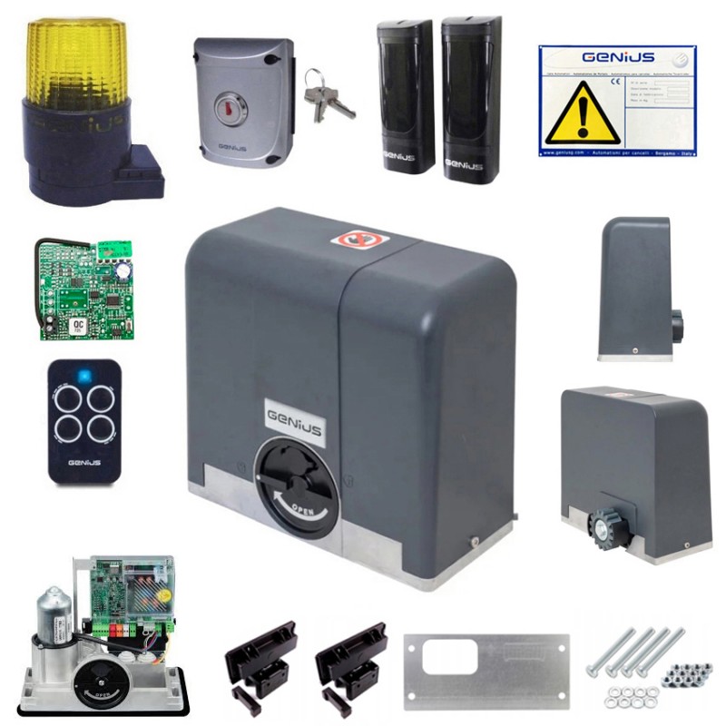 BLIZZARD ENC 500 kg 433 MHz RC FAAC GENIUS 104014 Kit de Puerta Corredera