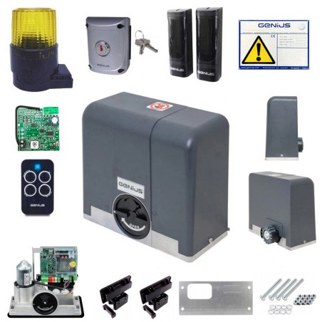 BLIZZARD ENC 500 kg 433 MHz RC FAAC GENIUS 104014 Kit de Puerta Corredera