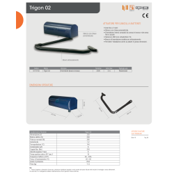 Šarnīra šūpoles vārtu piedziņa TRIGON 02 230V FAAC GENIUS 6170150 2