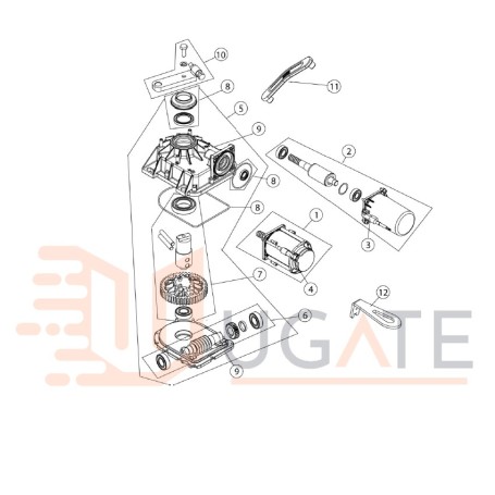 Braço primário pequeno para CUBIC 6 6V 6H 6HV DITEC ENTREMATIC 6CB6BP NC6CB6BP