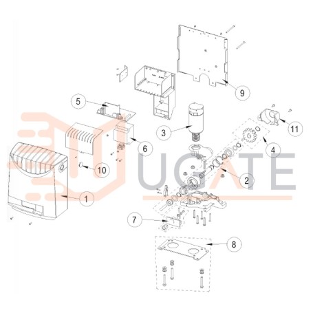 Albero Riduttore Per CROSS3E Ricambio Originale DITEC ENTREMATIC 6CS3AR NC6CS3AR