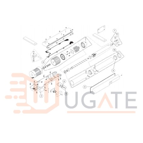 Komplettes Schloss SILBER 1B 1BH 40B 4BH Ersatz DITEC ENTREMATIC 0SLSE NC0SLSE