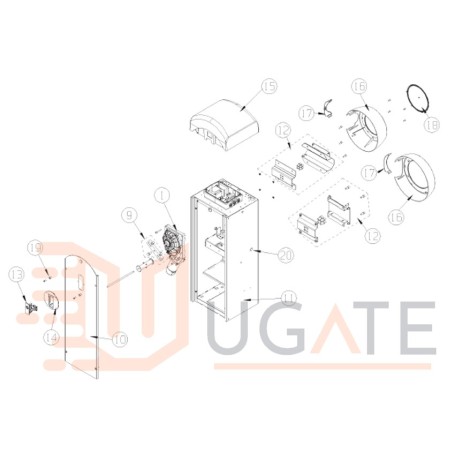 Kit Tappo Per Asta Ellittica Per QIK 70 3 4 7 DITEC ENTREMATIC 6QIKTAE NC6QIKTAE