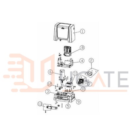 Déverrouiller la clé 053 pour ION 4 - 6 Pièce détachée DITEC ENTREMATIC KEY053 NCKEY053