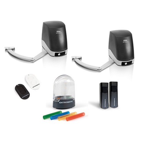 Set Kit de Puerta Dos Hojas Abatibles 24V DITEC ENTREMATIC FACIL NADOITFCL DOITFCL