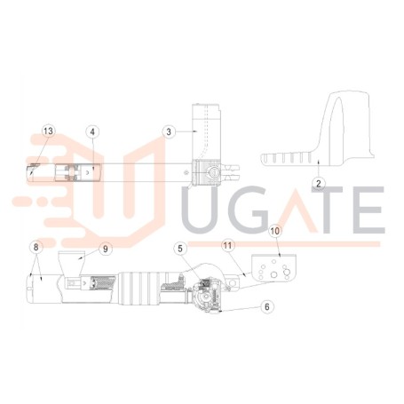 Arbre d’entraînement complet pour OBBI 3BFCH BH 3BH DITEC ENTREMATIC 6OBATM NC6OBATM