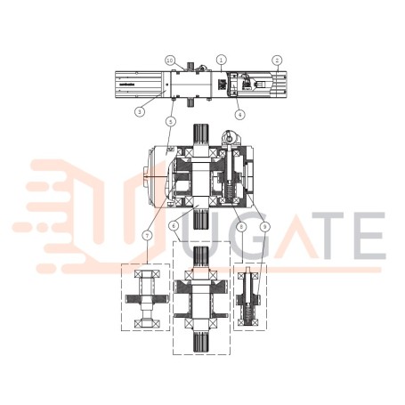 MOTORE ARC 1B BOX3-30 UPPER 10E-40E Ricambio Originale DITEC ENTREMATIC 0BOX3M