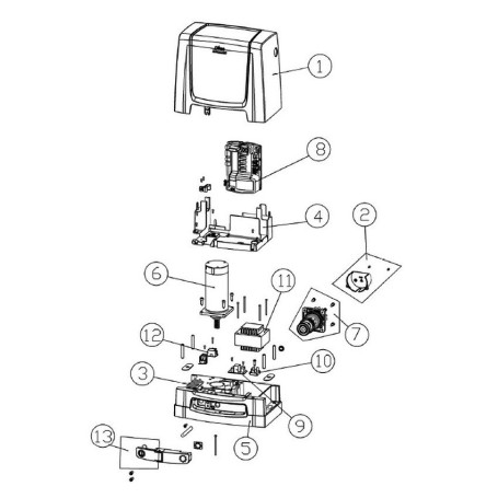 Elektronikplatine für NEOS 300EH 400EH 600EH DITEC ENTREMATIC NC6CS12E 6CS12E