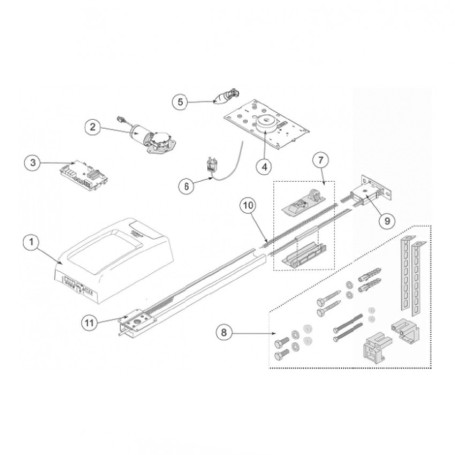 Kompletní vozík pro TOP 603H-903H Náhradní DITEC ENTREMATIC NC6TOPGC 6TOPGC