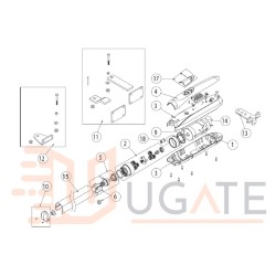 Porte verrou gris pour LUXO 3R 3B 3BH 4BH 5B 5BH DITEC ENTREMATIC 6LUXSG