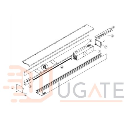 Kit de herrajes para puertas OLLY C Recambio original DITEC ENTREMATIC 6ACOC PH6ACOC