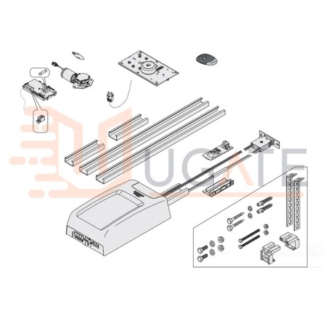 Kit Accessori Supporto Motore Per TOP 603H 903H DITEC ENTREMATIC 6TOPAC NC6TOPAC
