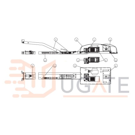Originalni nadomestni zobniški motor za Globe 7 DITEC ENTREMATIC 6GB7VMR NC6GB7VMR