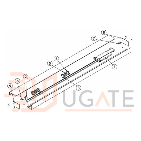 CIVIK Actuator With Bracket and Replacement Support DITEC ENTREMATIC 6CIVIKCT