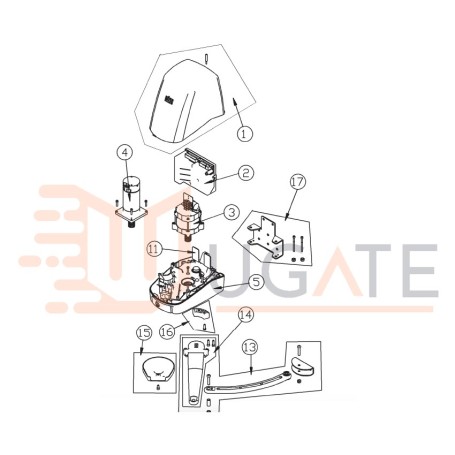 Korpus juhtpaneelile E2H FACIL 3 DITEC ENTREMATIC 63570 NC63570