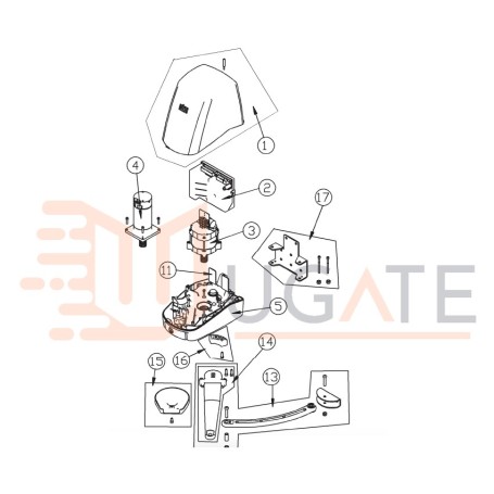 Enclosure for control panel E2H FACIL 3 DITEC ENTREMATIC 63570 NC63570