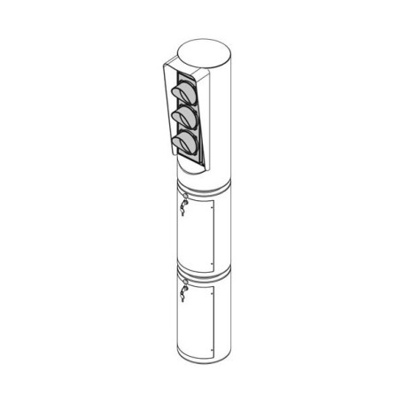 Raudonas/geltonas/žalias LED šviesoforas 5W 230Vac skirtas VISUAL344 FADINI 3217L