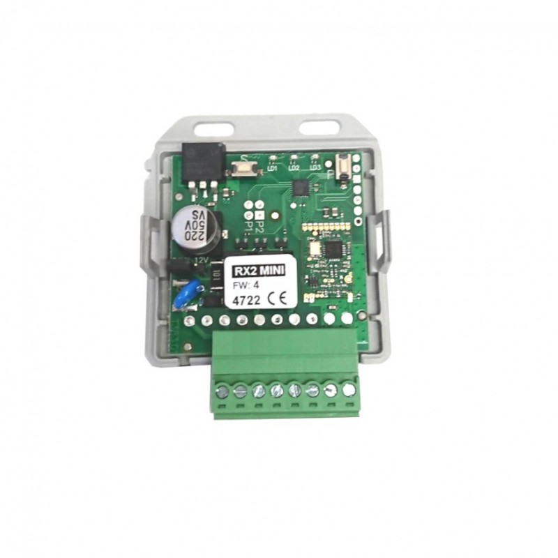 UNI-RXO-2-BOX recetor multi-frequência de 2 canais para controles remotos fixos e código de rolamento