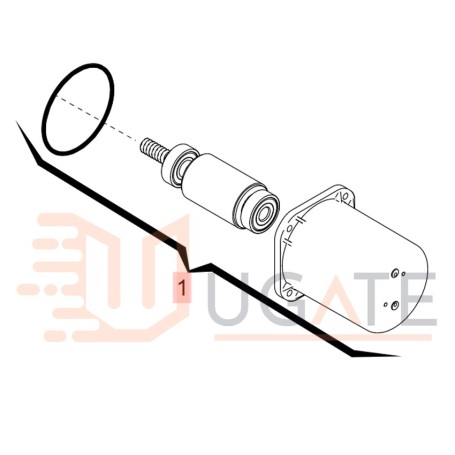 Recambio original completo de motor 230V para FAAC GENIUS 63003272 770 ROLLER