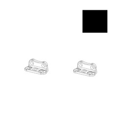Pair of brackets for vertical application of TOPP C15 and C20 motors color BLACK