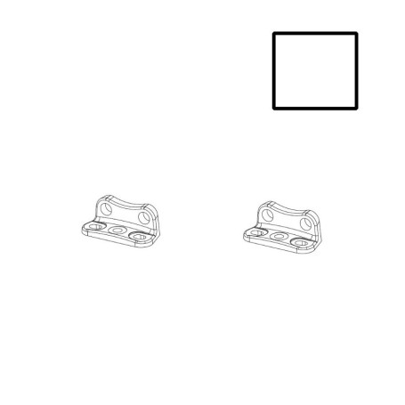 Par de suportes para aplicação vertical de motores TOPP C15 e C20 cor BRANCO