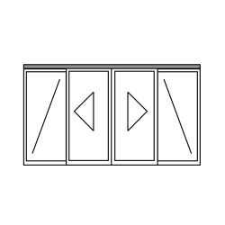 Automated crossbar with automatic two-leaf door complete with anodized lid