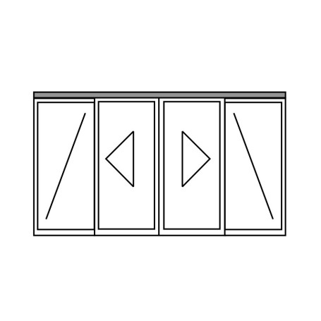 Automated crossbar with automatic two-leaf door complete with anodized lid