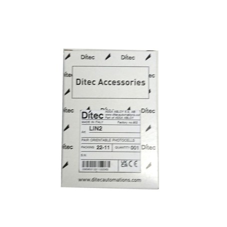 24 V plonų fotoelementų pora lauko DITEC ENTREMATIC LIN2