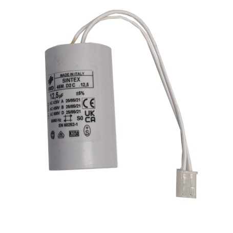 12,5 UF Kondensator mit 150mm Kabel Original Ersatzteil FAAC GENIUS 760025