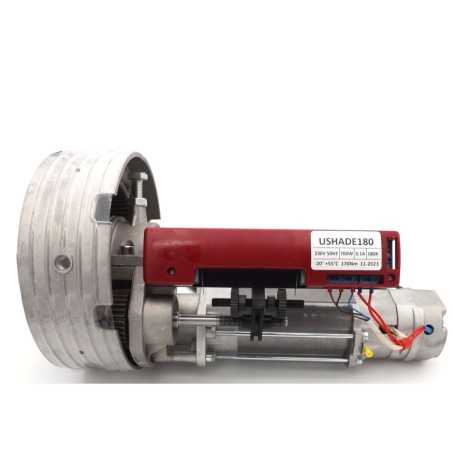 Damper motorization kit with control unit and 2 remote controls, photocells and flashing light