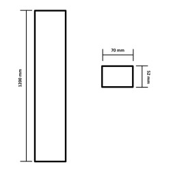 Jeden univerzální sloupek pro výšku ovládání klíče 120 cm 2