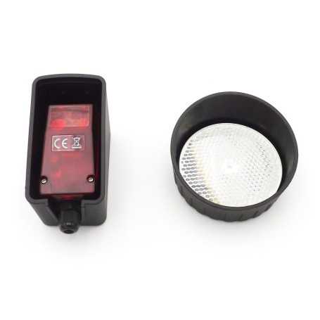 Fotocélula de reflexo, reflexo, reflexo completo com refletor e acessórios