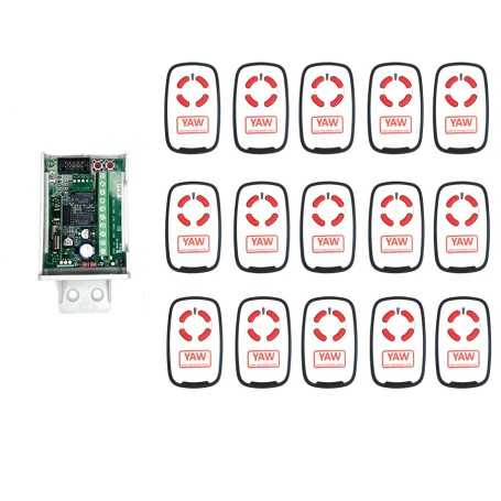 KRX-15 Kit récepteur avec 15 télécommandes pour immeubles collectifs, entreprises, industries collectives