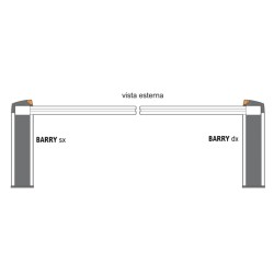 BARRY 230V SX Barreira rodoviária automática completa com haste e base de fundação 2