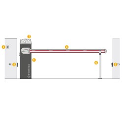 S-PARK Automatic road barrier complete with 4-meter pole with bumper 2