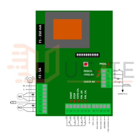 SW810-PCB kit central com 2 controles remotos totalmente compatível com ALCOR BFT
