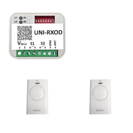 KRX-FC-433 āra uztvērēja komplekts ar 2 XT2 tālvadības pultīm SLH 433 FAAC