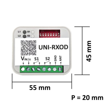 KRX-GB-433 komplet zunanjega sprejemnika z 2 daljinskima upravljalnikoma MAKO iz GIBIDI