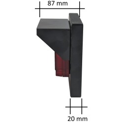 Semaforo led rosso con cappottina in metallo alimentazione 12/24 ac/dc 2