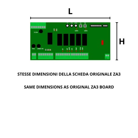 Juhtpaneel, kaart, juhtseade ühildub CAME ZA3 ex 3199ZA3