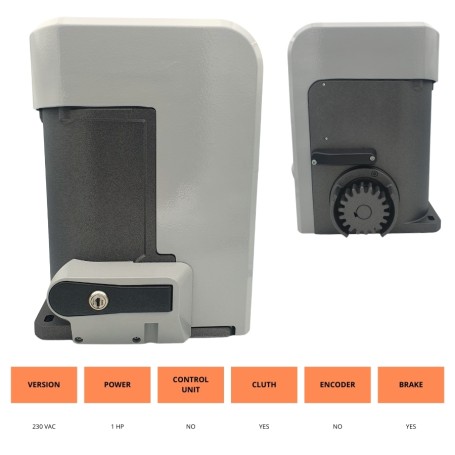 Motoréducteur pour portails coulissants 230 Vac 1PH FADINI NYOTA 115EVO 1117L