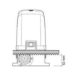 Mover 5 PROTECO - Motor für Schiebetore bis 500 kg mit eingebauter Steuerung 2