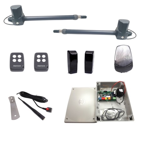 LEADER KIT 4 PROTECO Lengőkapu automatizálási készlet 230V - 2,8 m-ig és 350 kg-ig