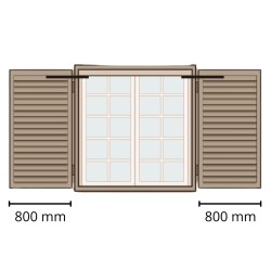 Moteur d’obturateur à double vantail et largeur maximale de 800 mm 2