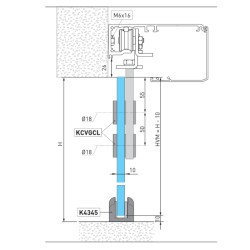 Acessórios para completar uma única porta de vidro para CIVIK de DITEC