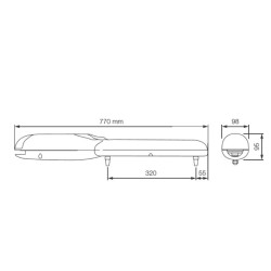 WINGO 4005 Opérateur électromécanique 230 V pour portails battants de marque NICE 2
