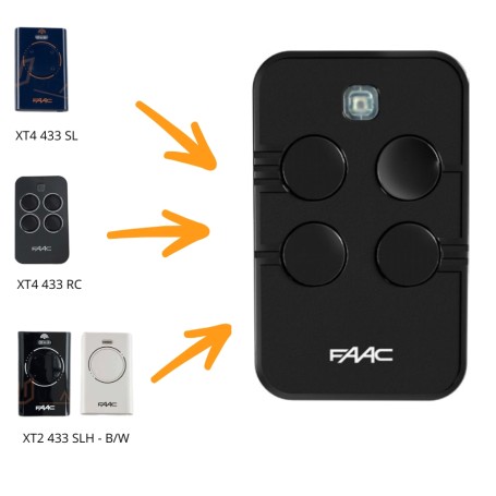 FAAC XTO4 787033 433MHz rádióvezérlés – felváltja a korábbi modelleket