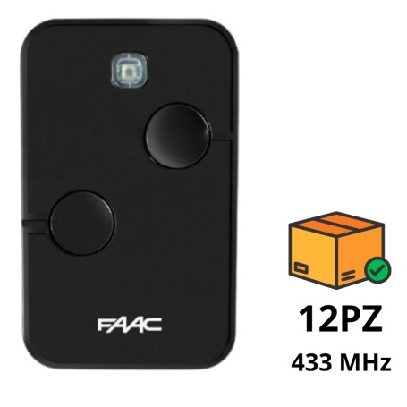 FAAC 787032 – Pack of 12 XTO2 433MHz Remote Controls 2 Original Buttons