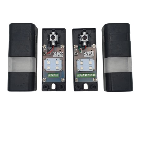 LUX-PH – Fotocélula de seguridad con LED, cabezales ajustables a 180°, potencia ajustable