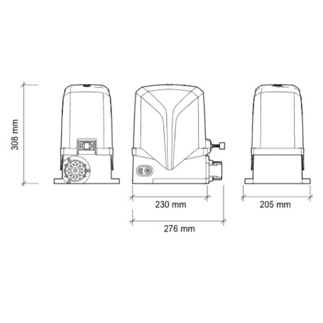 MOVER 8 – universaalne reduktormootor liugväravatele kuni 800 kg – 230V